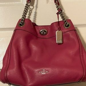 Coach Pebble Leather Shoulder Bag